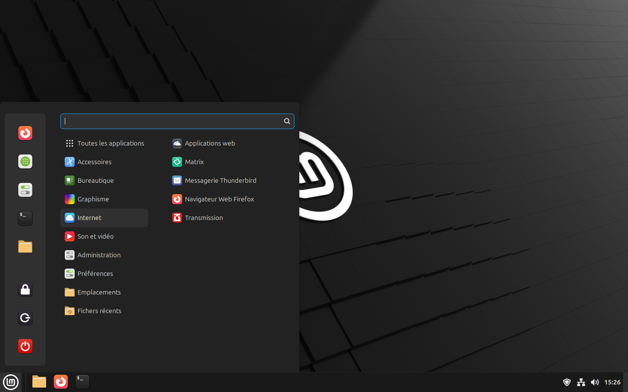 Capture d'écran de Linux Mint Cinnamon Edition